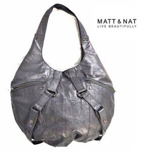 Matt  Nat Gray Japanese Paper Vegan Textured bag